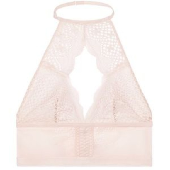 ⬇️Last Victoria's Secret Lace Mesh High-Neck Bra S - Picture 3 of 4